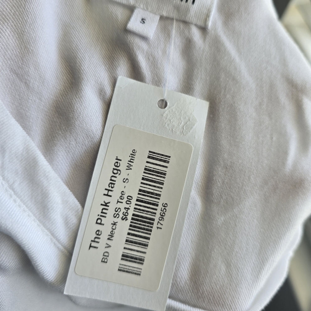 Bella Dahl White V-Neck Women's Top S - Picture 3 of 5